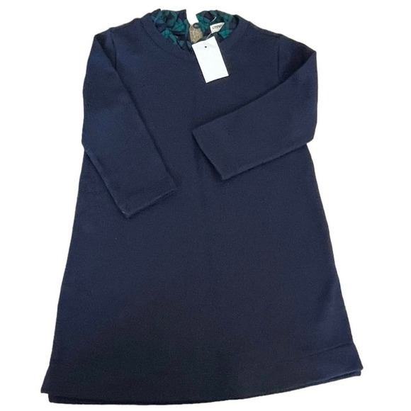 NWT Girls Crewcuts Factory/Green Plaid Ruffle Tunic Sweater Dress Sz 5 - Picture 2 of 6